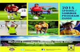 Maryland SoccerPlex's 2015 Spring & Summer Program Guide