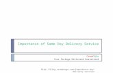 Importance of Same Day Delivery Service