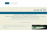 Monitoring program for pharmaceuticals, illegal substances, and contaminants in farmed fish. Annual