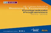 J.E. Cairnes School of Business & Economics Postgraduate Programmes 2015/16