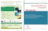 Research & reviews a journal of dentistry (vol5, issue2)