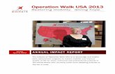Operation Walk USA 2013 Annual Impact Report