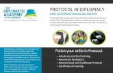Corporate brochure for Module on Procotol in Diplomacy and International Business Etiquette