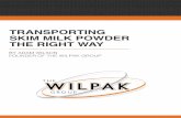 Transporting Skim Milk Powder the Right Way