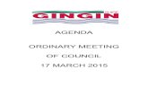 Agenda 17 March 2015