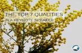 The Top 7 Qualities in a Keynote Speaker