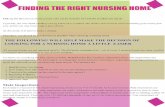 THE RIGHT NURSING HOME