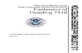 CBP Fasteners of Heading 7318-2011