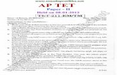 AP TET telugu/English Science(8!1!2012) with key