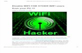 Disable WIFI for OTHER WIFI Users From Your PC !!!