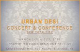 Urban Desi Concert & Conference 2016 Sponsorship Package