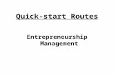 quick start routes for entrepreneurship management.ppt