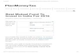 Best Mutual Fund to Invest in India for 2016 - PlanMoneyTax