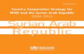 Country Cooperation Strategy for WHO and Syria 2008-2013