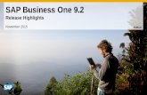 SAP Business One 9.2 Highlights