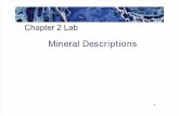 2 Mineral Characteristics Lab