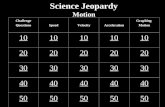 Science Jeopardy - Motion