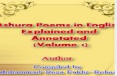 Ashura Poems in English Explained and Annotated Volume 1