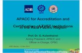 APACC for Accreditation and Certification of TVET Institutions in the Asia Pacific Region
