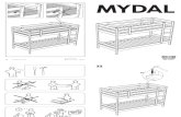 Ikea Mydal Bunk Bed Frame Twin Assembly Instruction