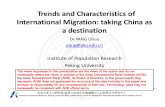 Trends and Characteristics of International Migration: Taking PRC as a Destination