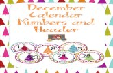 December Tree Calendar Numbers