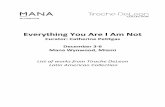 ‘Everything You Are I Am Not’_ List of Works