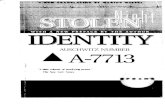 Stolen Identity - Auschwitz Number A7713