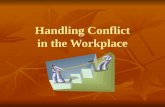 Handling Conflict at the Workplace