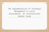 The Implementation of Strategic Management in Local Governments