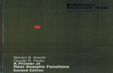A Primer of Real Analytic Functions. 2 Ed. - Krantz - Parks. (Birkhauser). 1992