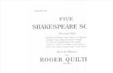 Roger Quilter - Five Shakespeare Songs