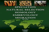 CMI - Speciation, Natural selection, Migration, Homology Embryology