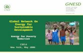 Global Network On Energy for Sustainable Development Energy for Poverty Reduction CSD14 New York, May 2006.