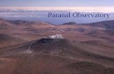 Paranal Observatory. VLT(I) Instrumentation An extensive  -  Coverage 110 (µm) VLTI.