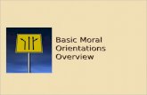 Basic Moral Orientations Overview Morality & Ethics Morality:Ethics::WWW:Internet theory vs. practice Good, Person, Judgment vs. Character, Norms, Actions.