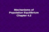 Mechanisms of Population Equilibrium Chapter 4.2.