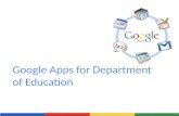 Google Apps for Department of Education. 2-Day Training Agenda What is Google Apps? Why Google Apps Example Uses o Gmail o Google Calendar o Google Documents.