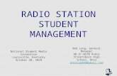 RADIO STATION STUDENT MANAGEMENT National Student Media Convention Louisville, Kentucky October 30, 2010 Bob Long, General Manager 88.9/ WSTB Radio Streetsboro.