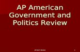 AP Gov't Review1 AP American Government and Politics Review.