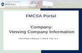 Company: Viewing Company Information CSA Phase II Release x, Month Year vx.x FMCSA Portal.