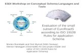 Evaluation of the small subset of EuroRoadS according to ISO 19109 Rules for application Schema ESDI Workshop on Conceptual Schema Languages and Tools.