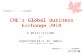 CME’s Global Business Exchange 2010 A presentation on Opportunities in India by Alex Alagappan, Partner, Rmagine.