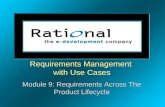 Requirements Management with Use Cases Module 9: Requirements Across The Product Lifecycle Requirements Management with Use Cases Module 9: Requirements.