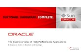 The Business Value of High Performance Applications E-Business Suite on Exadata and Exalogic.