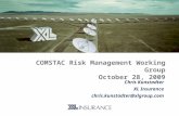 COMSTAC Risk Management Working Group October 28, 2009 Chris Kunstadter XL Insurance chris.kunstadter@xlgroup.com.
