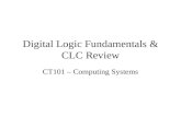 Digital Logic Fundamentals & CLC Review CT101 – Computing Systems.