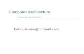 Computer Architecture 2 nd year (computer and Information Sc.) haboulenien@hotmail.com.