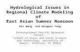 Hydrological Issues in Regional Climate Modeling of East Asian Summer Monsoon Bin Wang and Hongwei Yang International Pacific Research Center, School of.