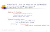 Software Process Control1 Aditya P. Mathur Department of Computer Sciences Purdue University, West Lafayette Visiting Profesor, BITS, Pilani Research collaborators: